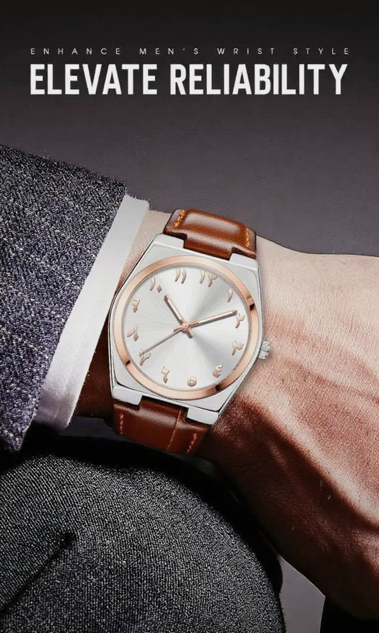 Moyen-Orient chiffres arabes sans Logo créatif hommes montres marque de luxe Quartz mode montre-bracelet homme cadeaux horloge Reloj Hombre