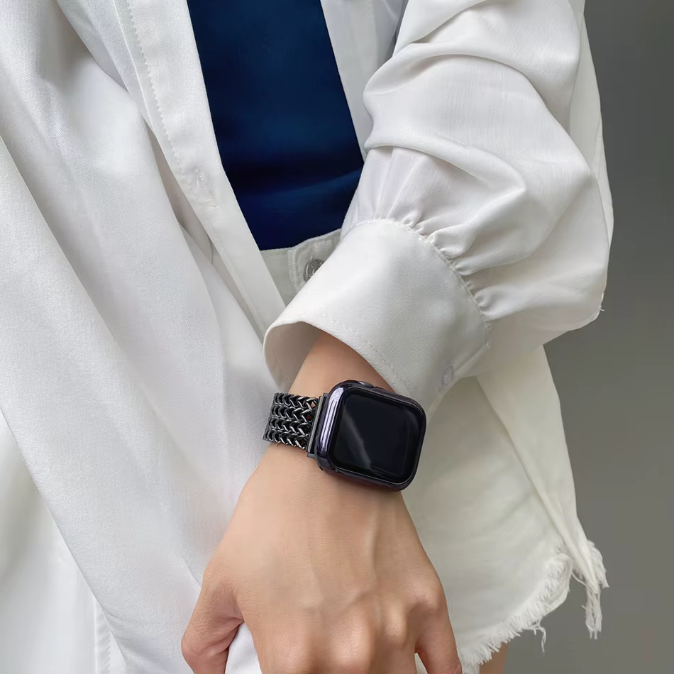 Bracelet à maillons de luxe pour Apple Watch
