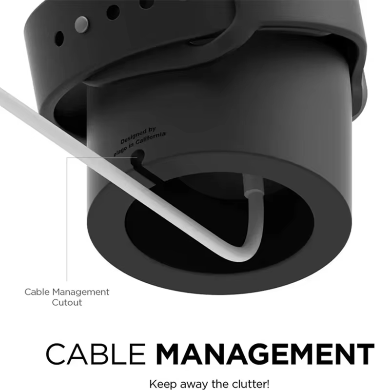 Support de câble de charge en silicone pour Apple Watch Series 9