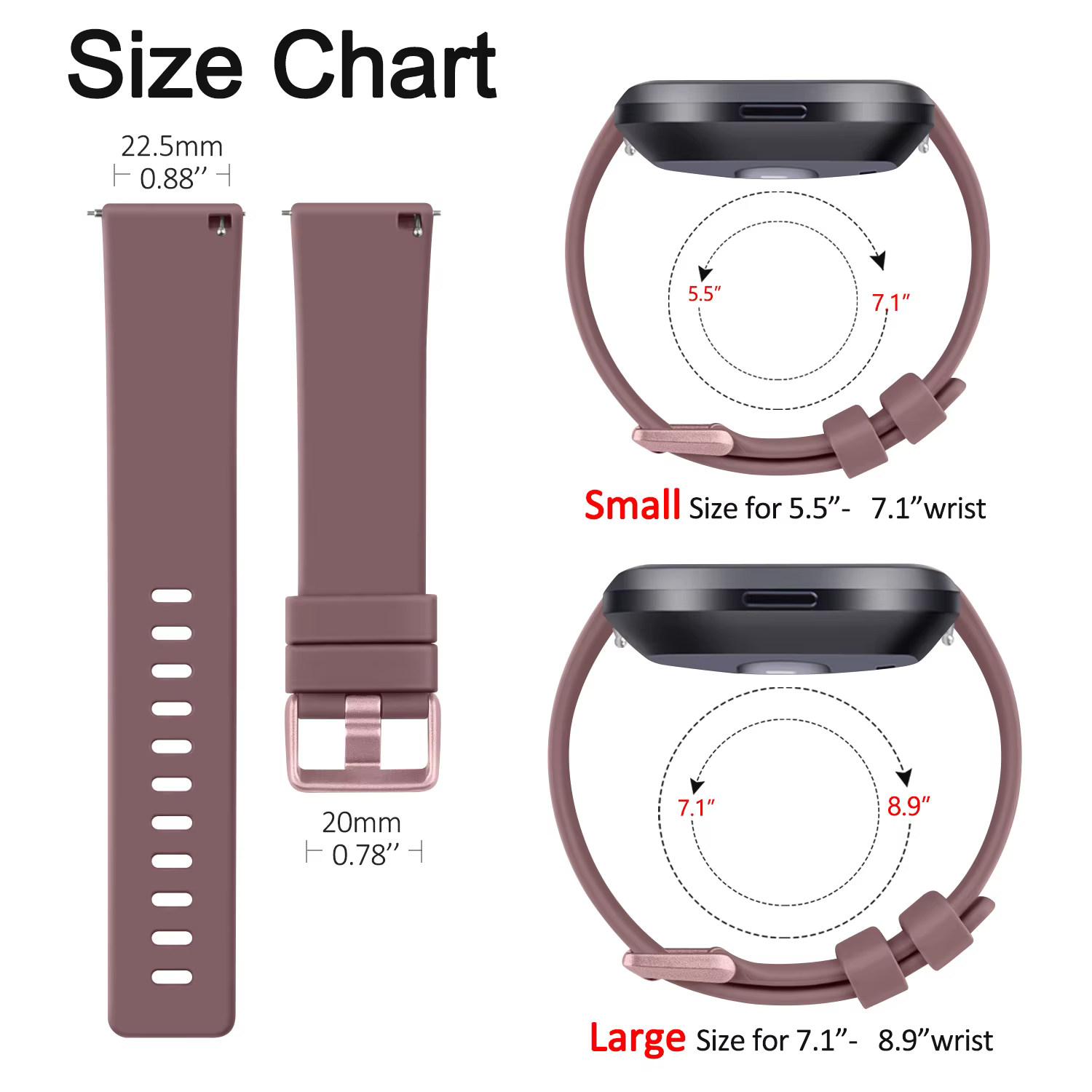 Bracelet de montre en TPU souple pour Fitbit Versa 1/Versa 2/Versa Lite