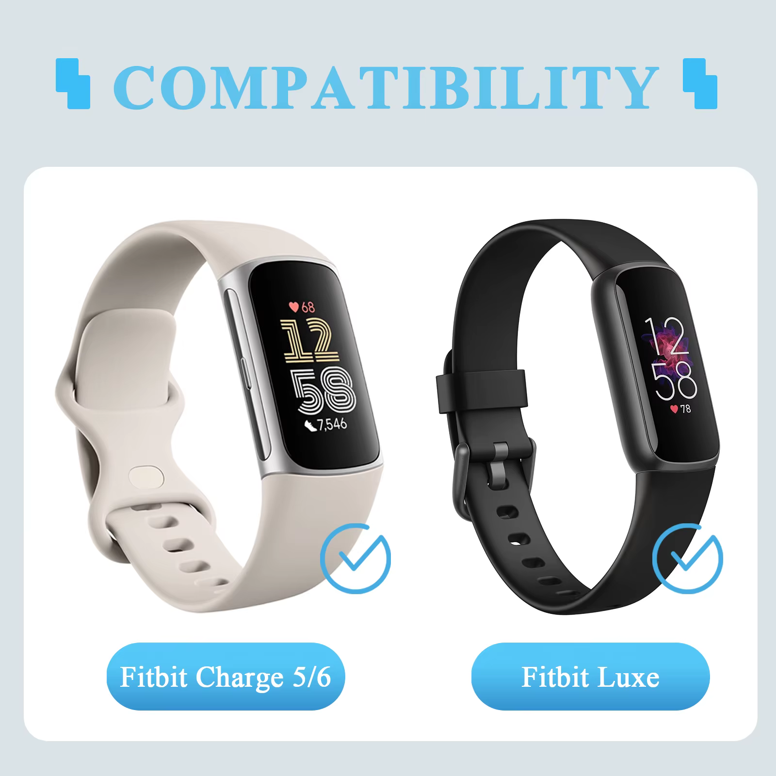 Station de Charge USB magnétique pour Fitbit Charge 5/Charge 6