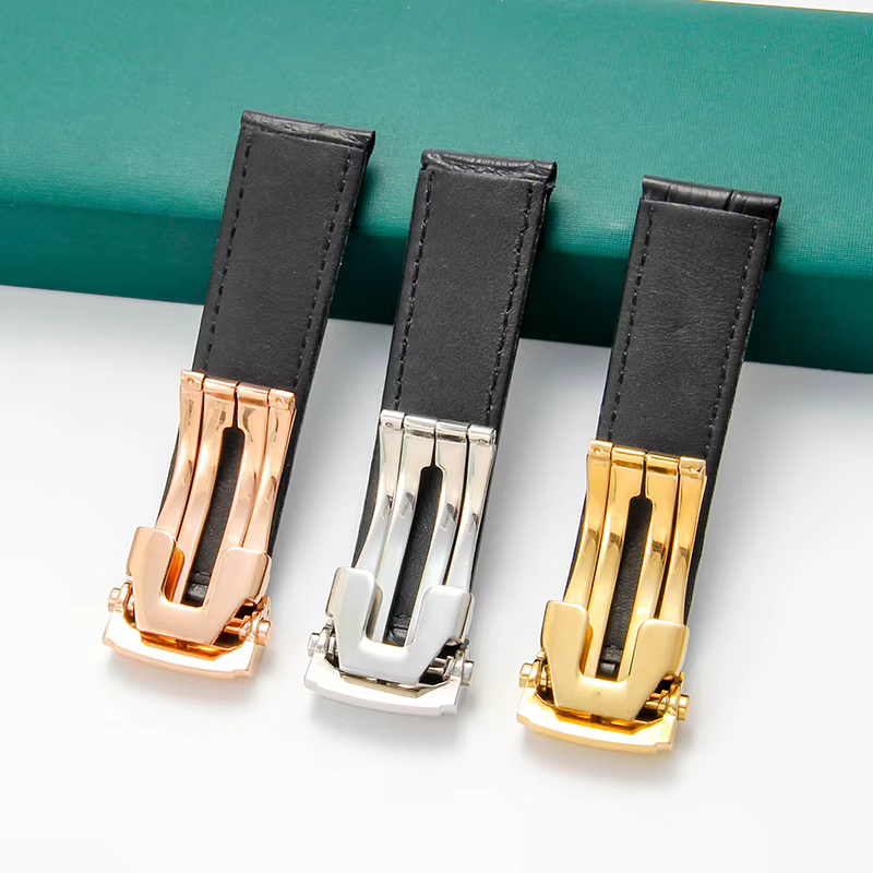 Pour Maurice Lacroix Pontos Les Classiques série étanche véritable bracelet en peau de vache Double pression boucle