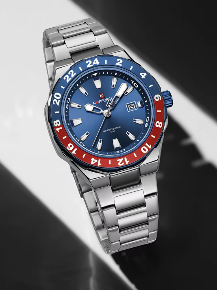 NAVIFOCE montres d'affaires de luxe pour hommes sport étanche horloge à Quartz