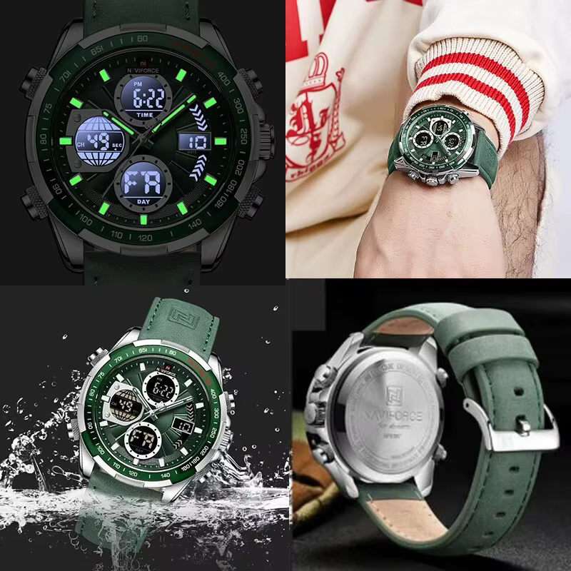 NAVIFORCE mode montres militaires pour hommes de luxe Original sport chronographe montre étanche Quartz montre-bracelet horloge