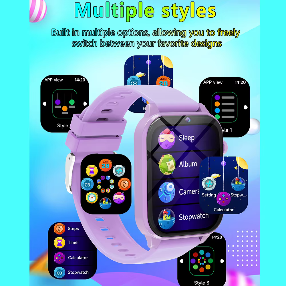 Montre connectée pour enfants avec 18 jeux amusants