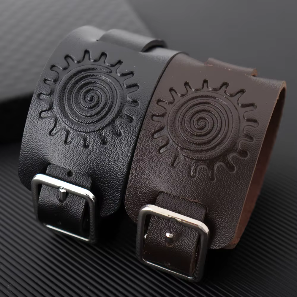 Bracelet large en cuir pour homme