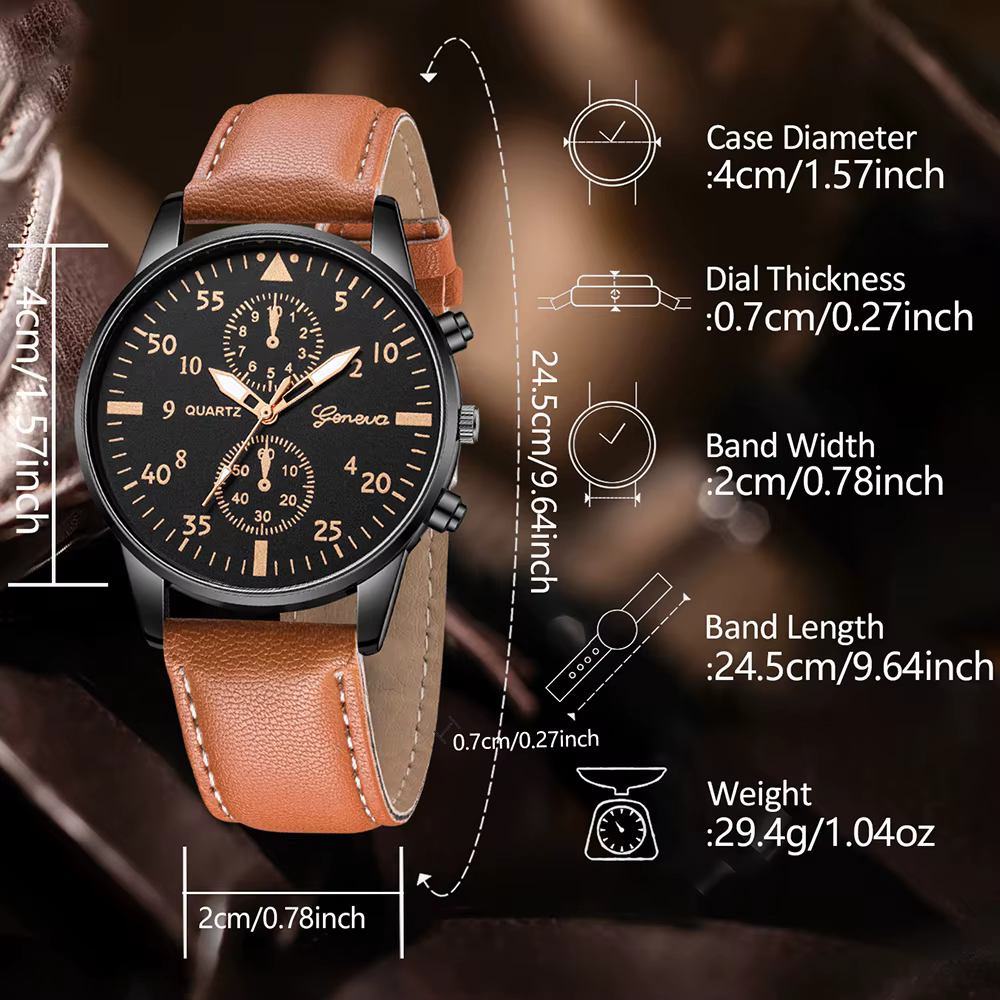 Ensemble de montres à Quartz pour hommes