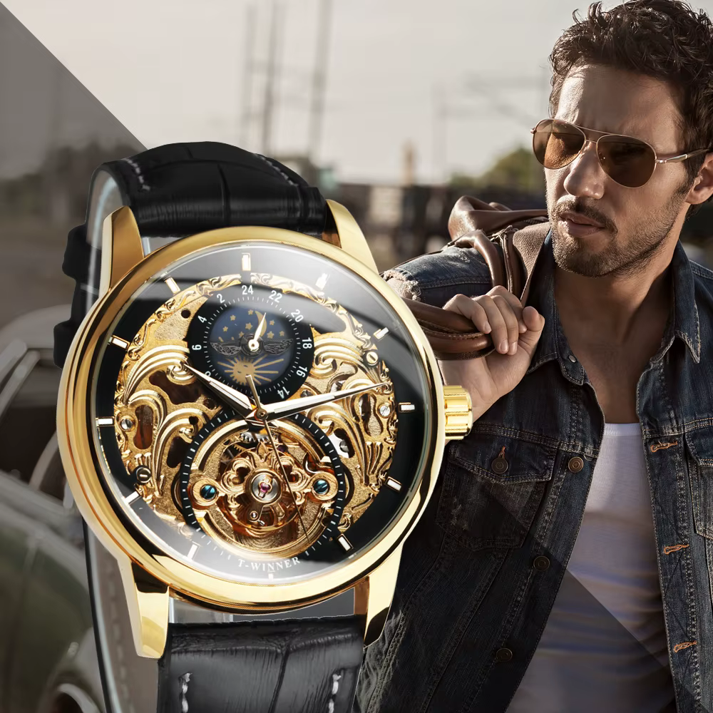 Montre de luxe à tourbillon pour homme