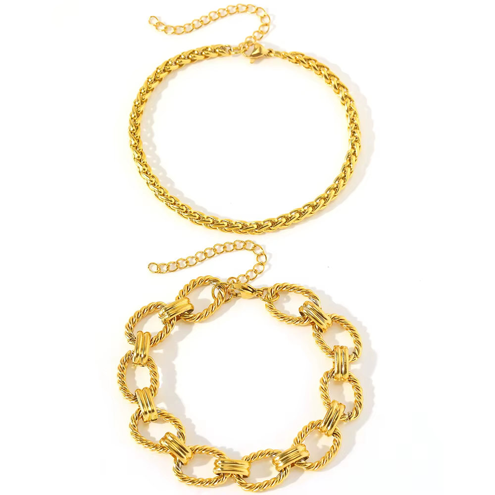 Ensemble de bracelets en acier inoxydable pour femmes