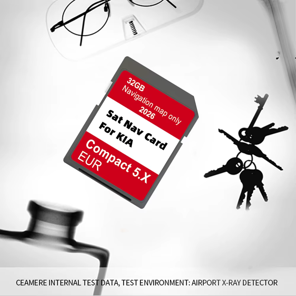 Carte SD de mise à jour 2026 pour système de navigation GPS KIA Compact 5.X Carens Ceed Niro Optima Picanto Rio Soul Sportage Stonic 32 Go avec cartes GPS UE et Royaume-Uni