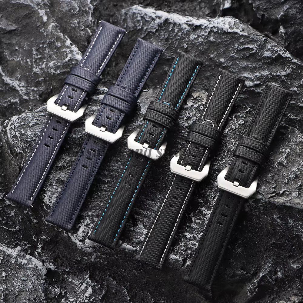 Bracelet de montre en toile de voile de qualité supérieure pour Seiko pour Panerai pour Blancpain 20mm 22mm 24mm
