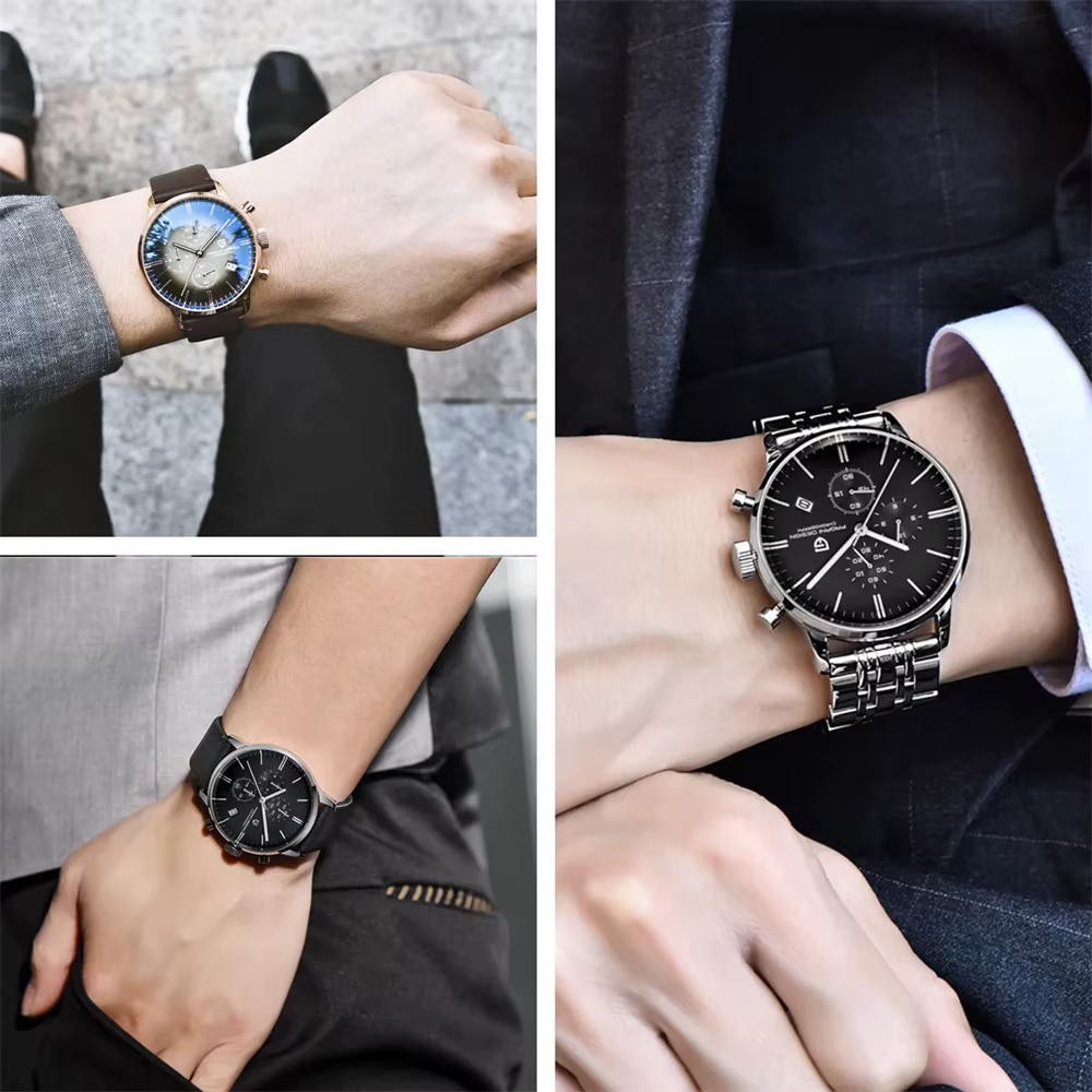 Pagani Design montre chronographe homme japon VK67 Movt étanche multifonctionnel affaires sport