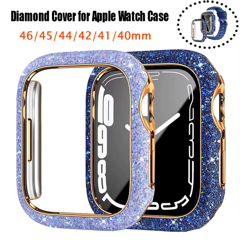Coque en diamant pour Apple Watch 11 10
