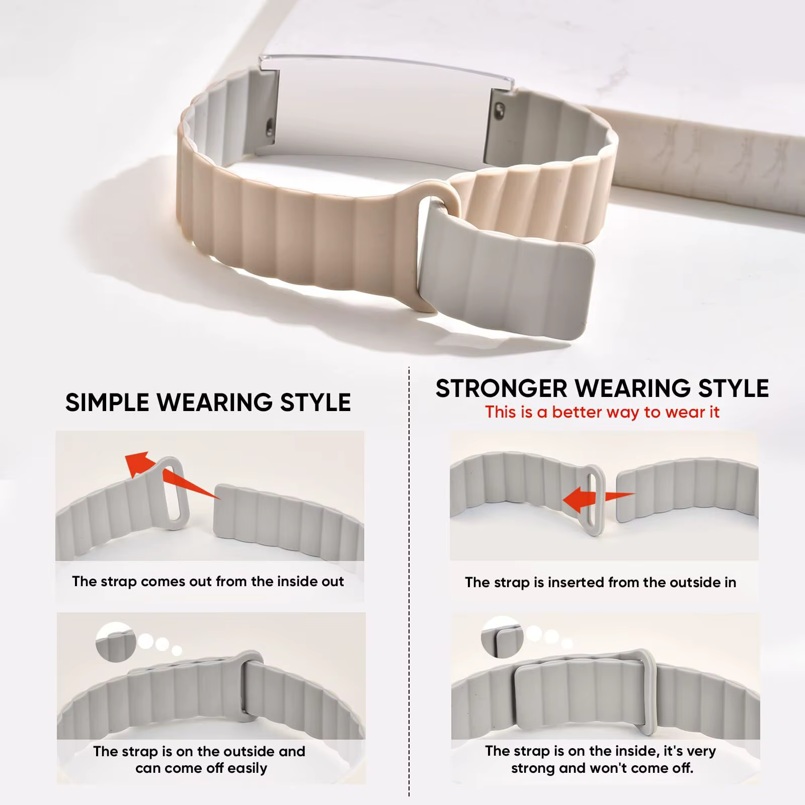 Bracelets d'identification d'alerte médicale personnalisés pour hommes et femmes