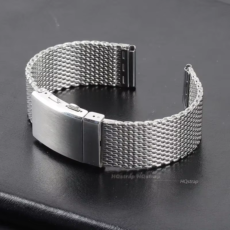 Bracelet en maille milanaise 18 mm 20 mm 22 mm pour poignet large