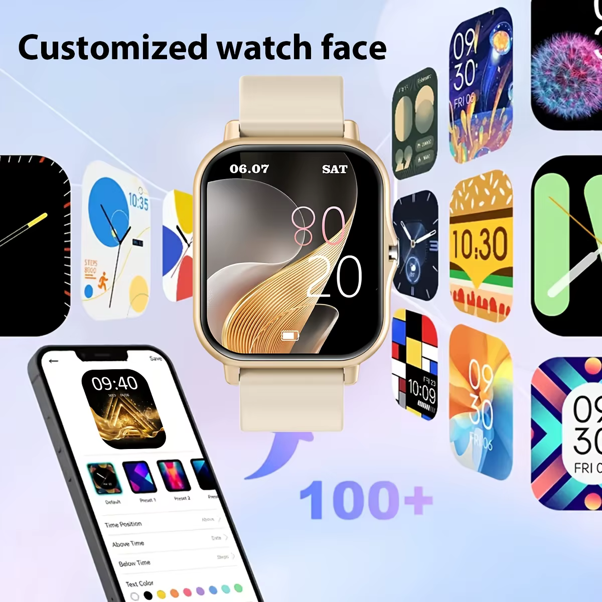 Montre connectée de 1, 83 pouces