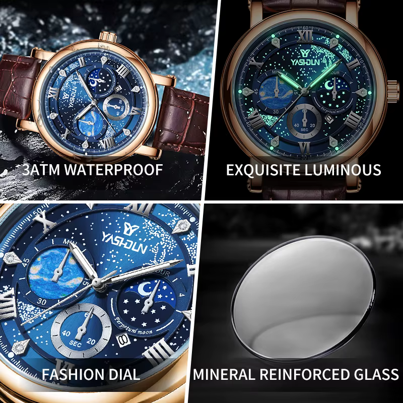 Montre-bracelet à quartz pour homme