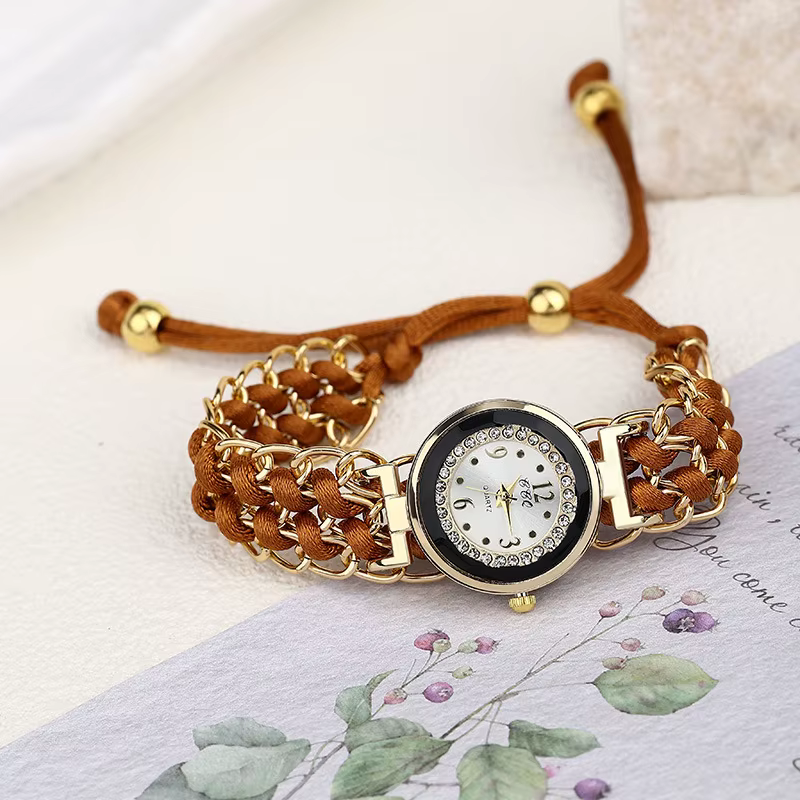 Mode femmes montres tricot corde chaîne enroulement analogique Quartz montre-bracelet Simple dames horloge décontractée Relogio Feminino cadeaux