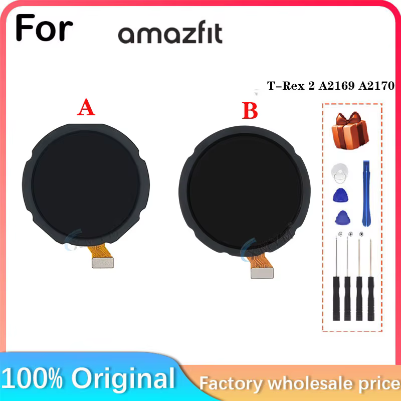 Écran Tactile LCD de Remplacement pour Montre Amazfit T-Rex 2 A2rationnel A2170