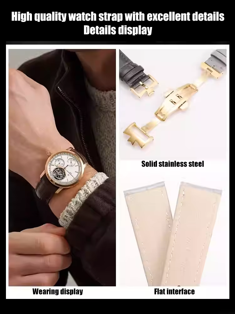 Bracelet de montre en cuir de remplacement pour Vacheron Constantin