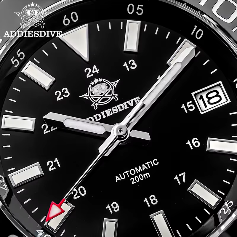 ADDIESDIVE montres mécaniques automatiques 8215 mouvement AD2504 20Bar étanche BGW9 montre en verre saphir Super lumineux pour hommes