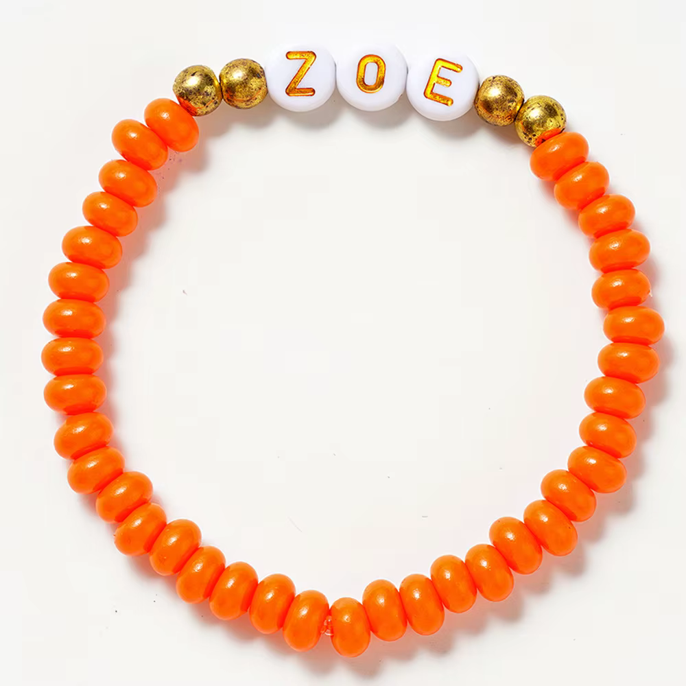Bracelet personnalisé 1 pièce-nom gravé personnalisé, conception de perles de boulier, texture premium, bricolage, gravé au laser, utilisation quotidienne idéale et St