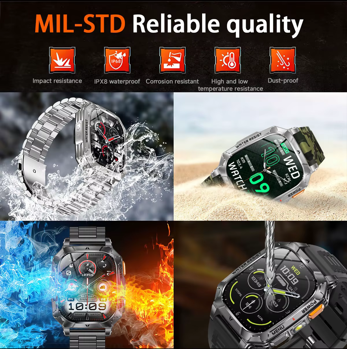 Nouvelle montre connectée avec batterie de 1400 mAh