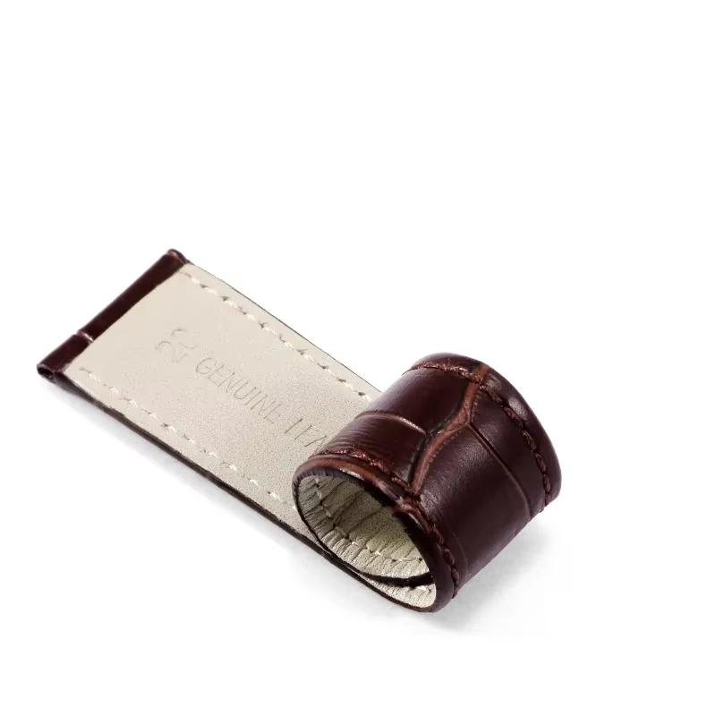 Bracelet de montre en cuir véritable pour Cartier Tank Solo