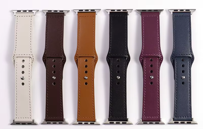 Bracelet de montre en cuir d'affaires pour Apple Watch hommes femmes Compatible avec la série 987654321 Ultra 49mm 44mm 40mm 45mm 41mm 42mm 38mm