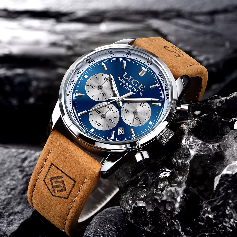 Montre-bracelet chronographe Shoous étanche pour homme