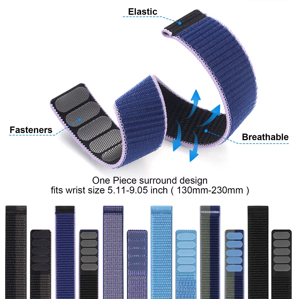 Bracelet de montre en Nylon à boucle à crochet pour Garmin Forerunner 965 955 Solar 945 935 745