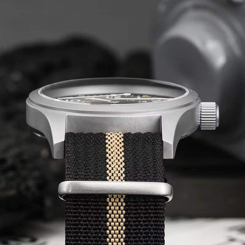 Militado ML05 38mm montre militaire mis5 2035 mouvement bombé saphir cristal C3 vert lumineux 10Bar étanche montres Vintage