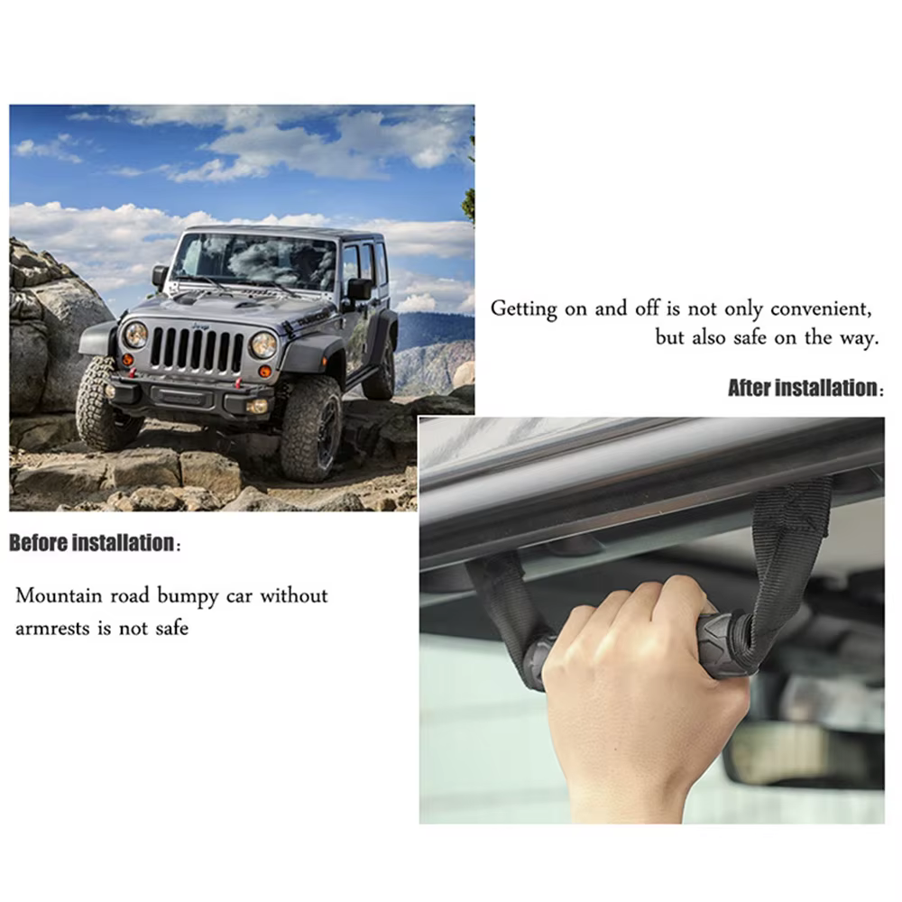 Accoudoirs pour Jeep Gladiator JT & Wrangler JL, poignée de toit de porte avant et arrière de voiture, accessoires Brd pour Jeep Wrangler JL 2018 – 2022