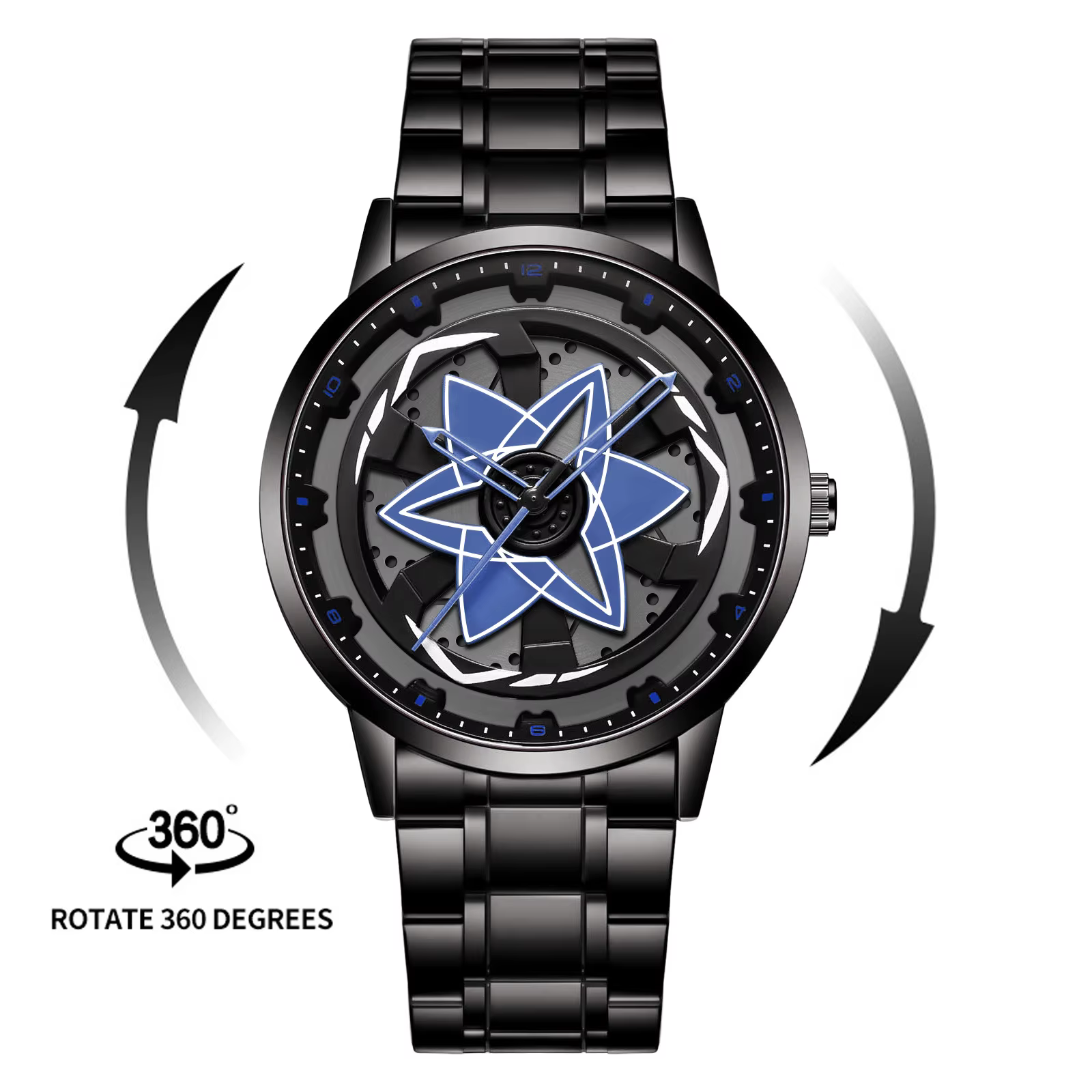 Kaléidoscope Sharingan cadran rotatif montre 3D japonais Anime