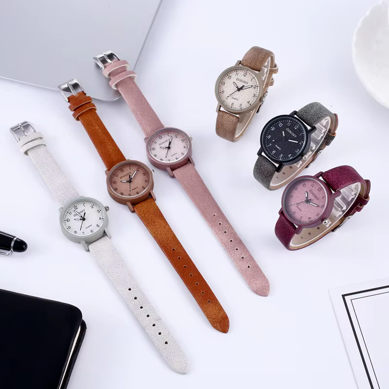 Vintage femmes montres bracelet en cuir décontracté Quartz montre-bracelet