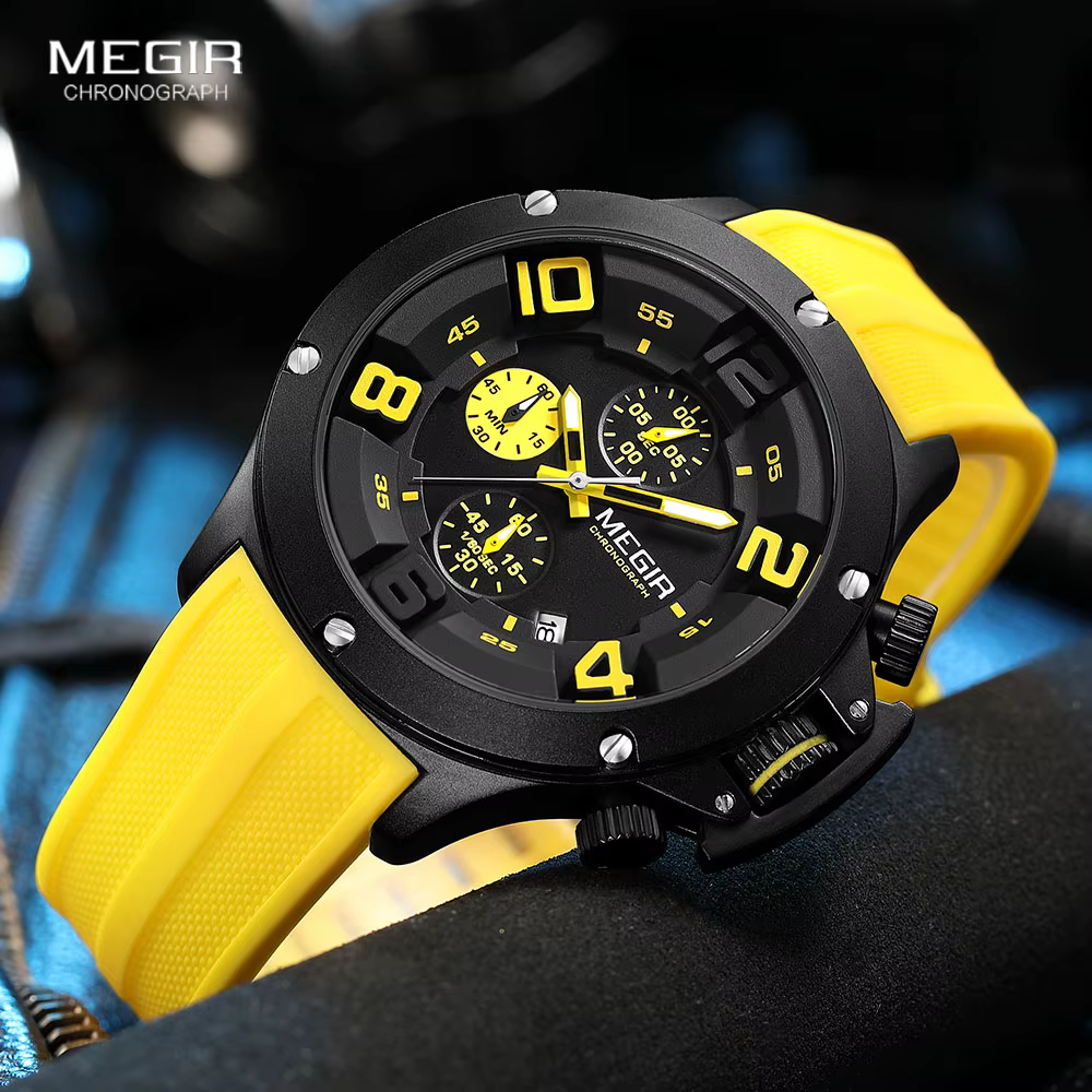 Montre de sport à quartz à grand cadran pour homme