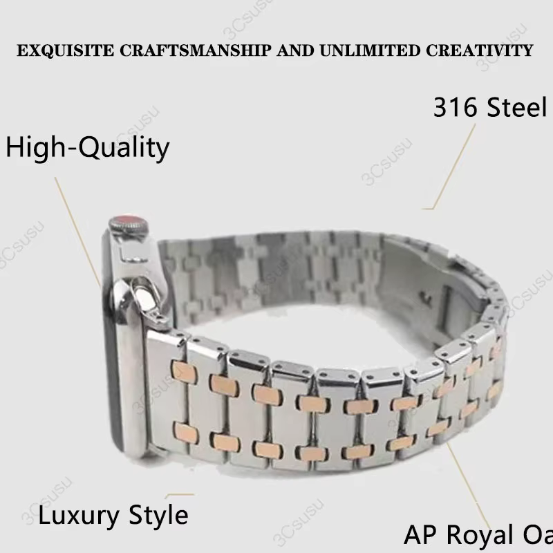 Bracelet de luxe pour Apple Watch iwatch Ultra 9 8 7 6 5 4 SE