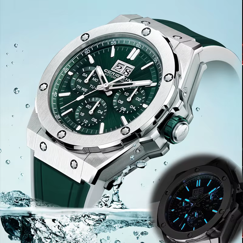 Montre mécanique multifonctionnelle pour hommes