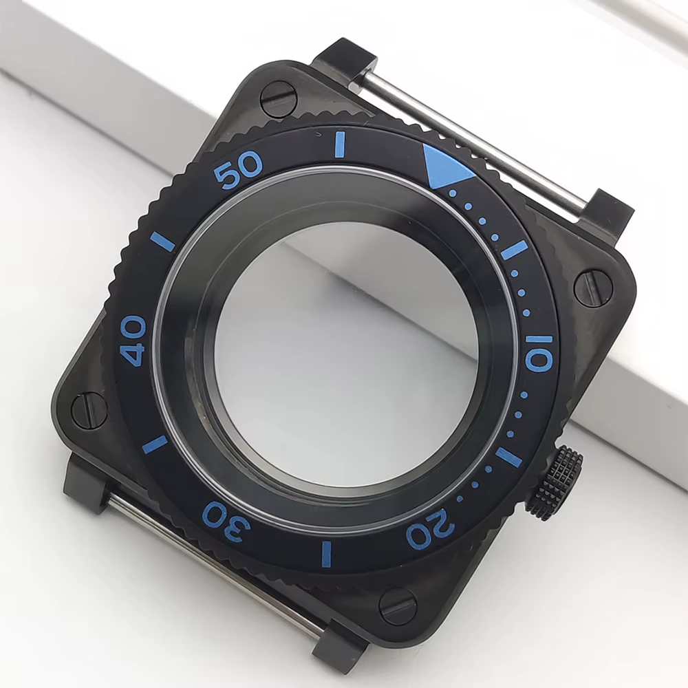 Boîtier de montre carré noir SKX007
