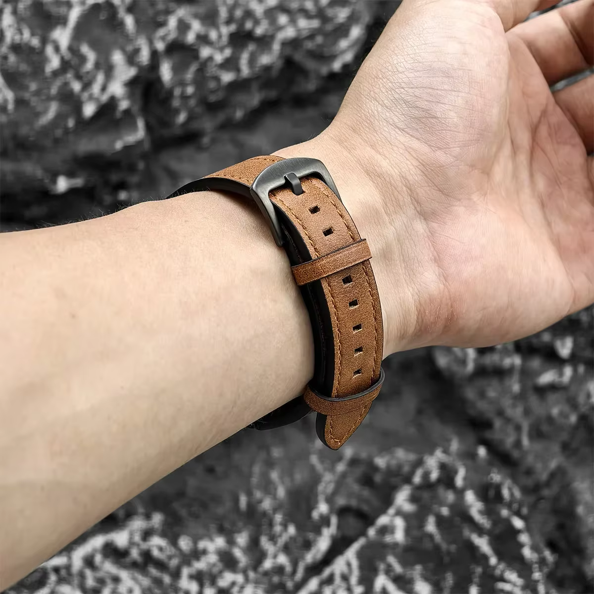 Bracelet en cuir sans écart pour Samsung Galaxy Watch 7 6 5 4 40mm 44mm 6 classique 43mm 47mm
