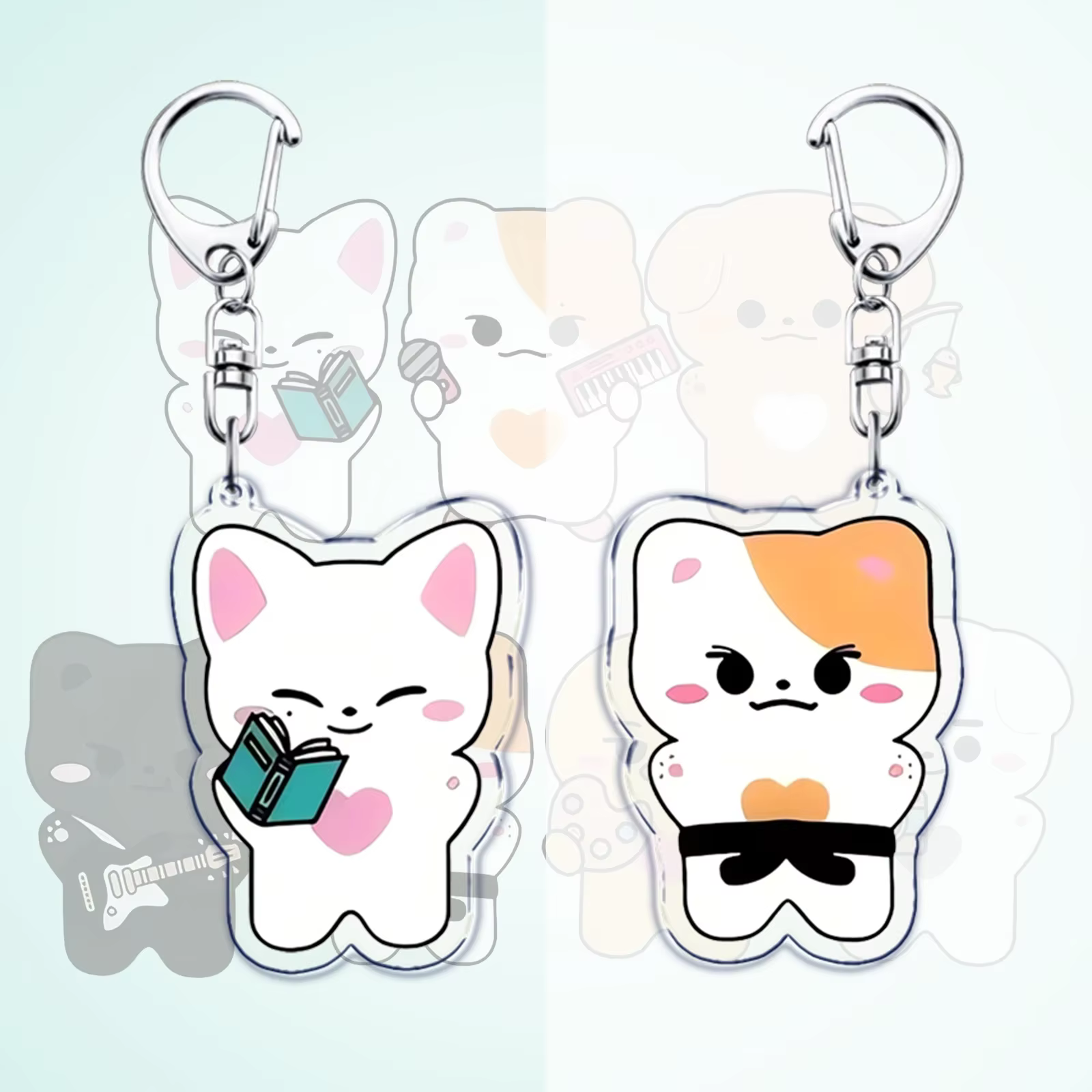 Porte-clés en acrylique inspiré de Kpop, porte-clés pour sac d'accessoires, pendentif design périphérique de célébrité, porte-clés bijoux, cadeaux GérGifts