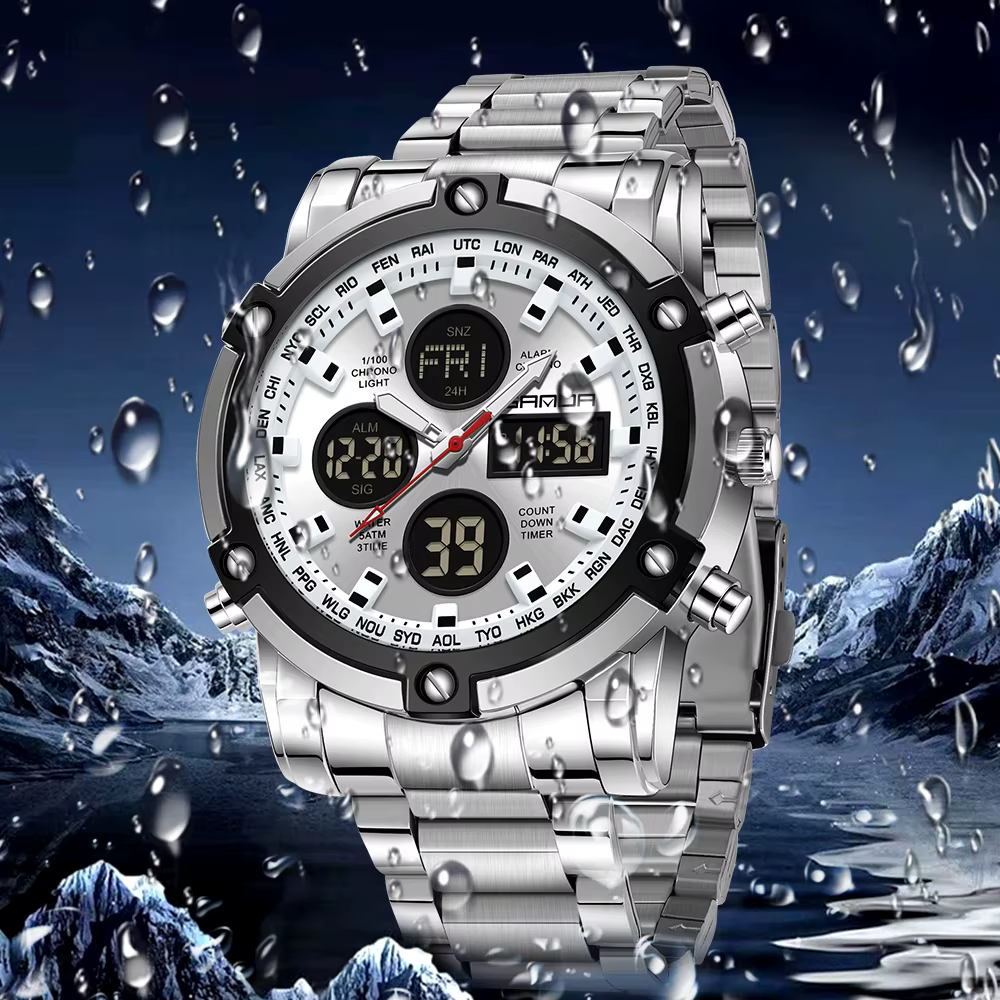 Montre-bracelet numérique classique pour homme SANDA