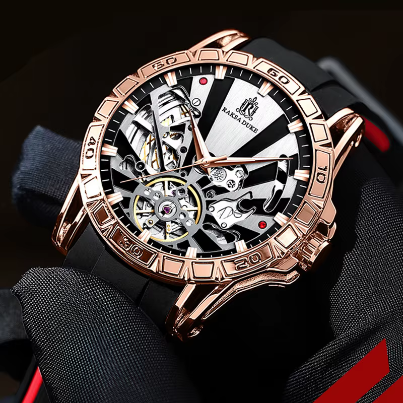 Tourbillon mécanique montre pour hommes de luxe Design de mode décontracté automatique sport étanche homme montre-bracelet Relogio Feminino