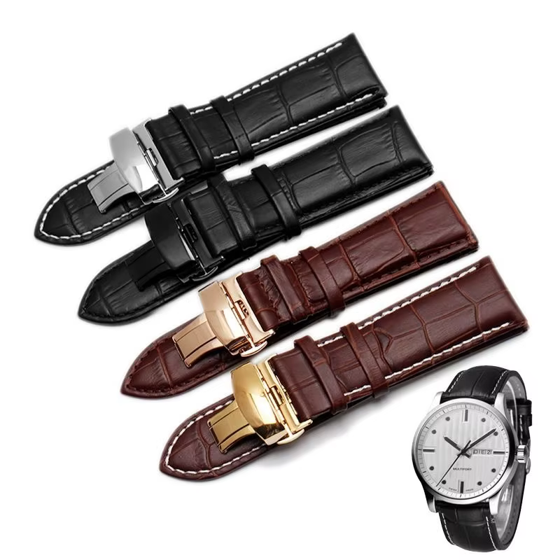 Bracelet de montre en cuir véritable de grande taille pour Armani AR2411 Panerai PA111 441 hommes 22mm 23mm 24mm 26mm