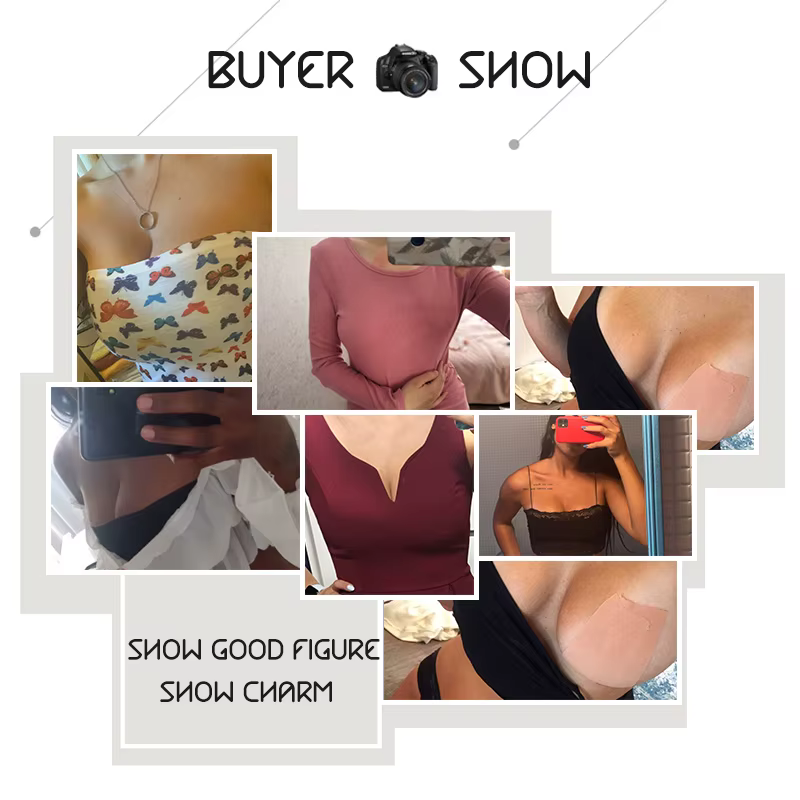 Soutien-gorge Push Up Invisible avec Bande Adhésive pour Femme