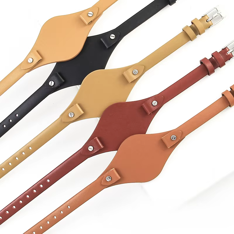Bracelets de montre respirants en cuir véritable pour femme