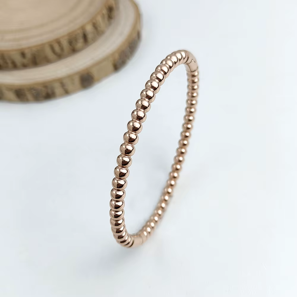 Nouveau bracelet en forme de O en acier inoxydable plaqué or, bracelet étanche de haute qualité pour femmes, bijoux de fête de mariage