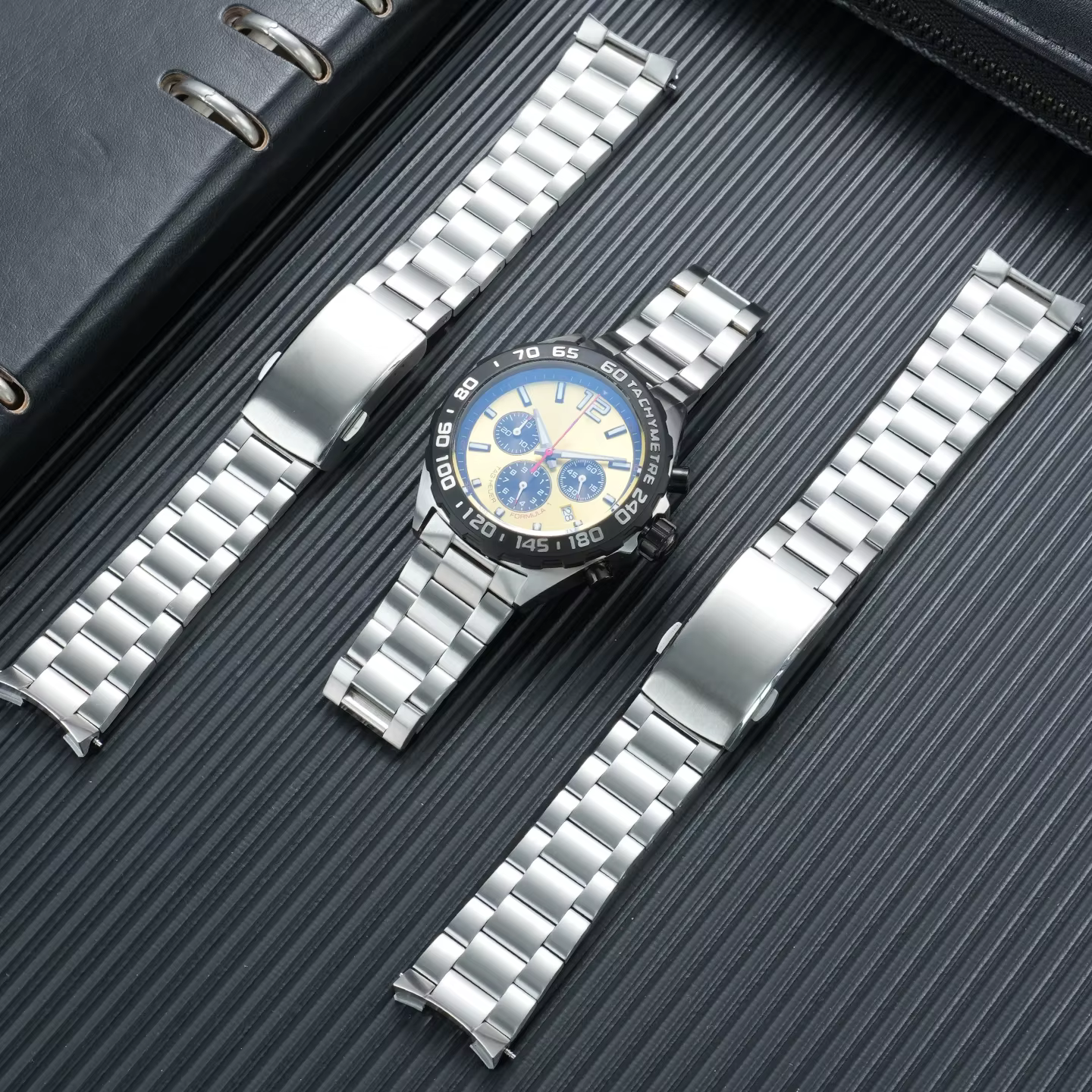 Bracelet de montre en métal pour hommes