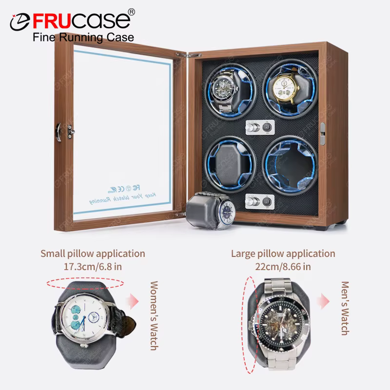 FRUCASE remontoir de montre en bois pour montres automatiques 4 boîte Rolex affichage de bijoux collecteur stockage
