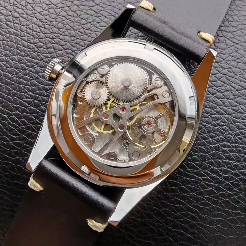 Montre mécanique vintage de luxe unisexe à remontage manuel